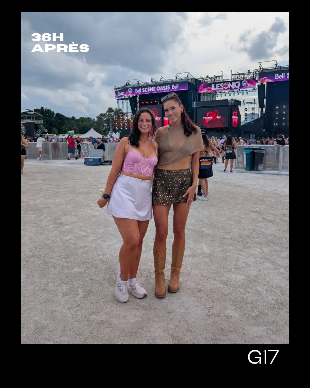 Cath et Alex au festival, 36 heures après leur séance GLOW17