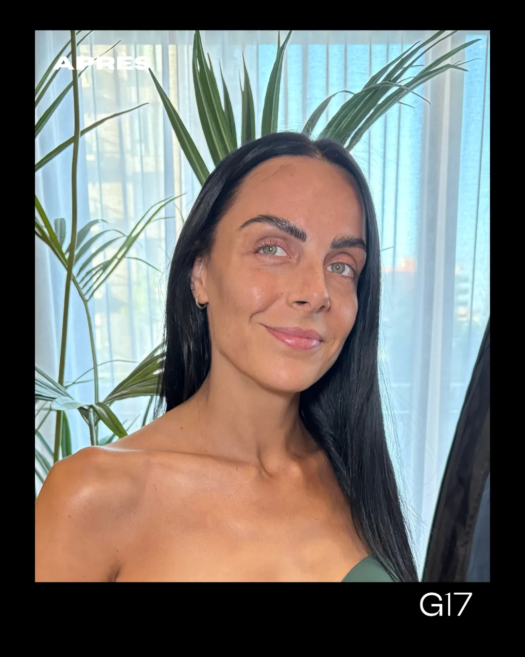 Nadine juste après sa séance de spray tan GLOW17