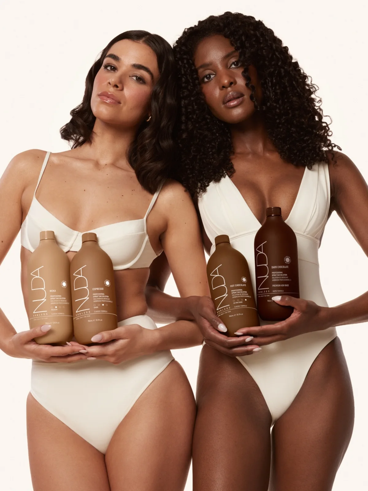 NUDA product applied during a GLOW17 spray tan