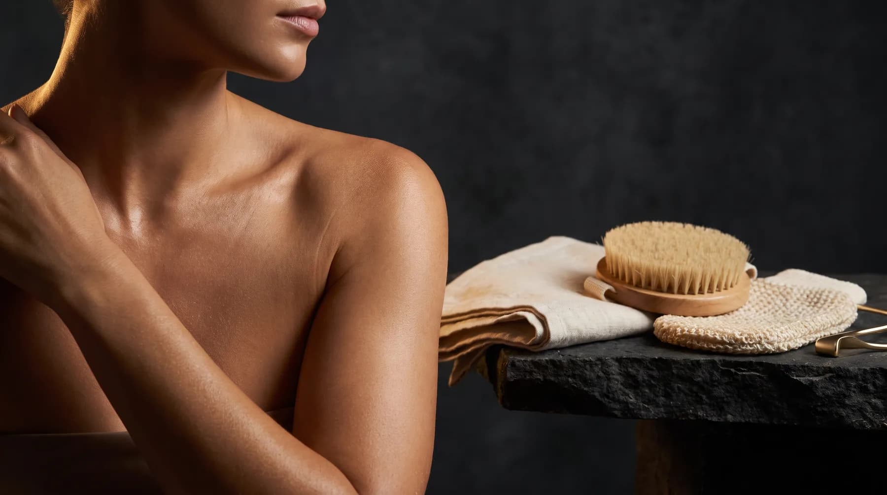 Skin exfoliated and ready before a GLOW17 spray tan